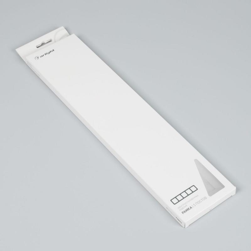 Рамка на 5 постов стеклянная Arlight FRM-OMALI-GS-5-GR 049706