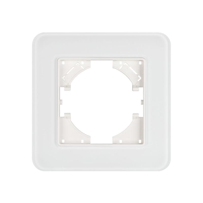 Рамка стеклянная на 1 пост Arlight FRM-OMALI-SFGS-1-WH 049675