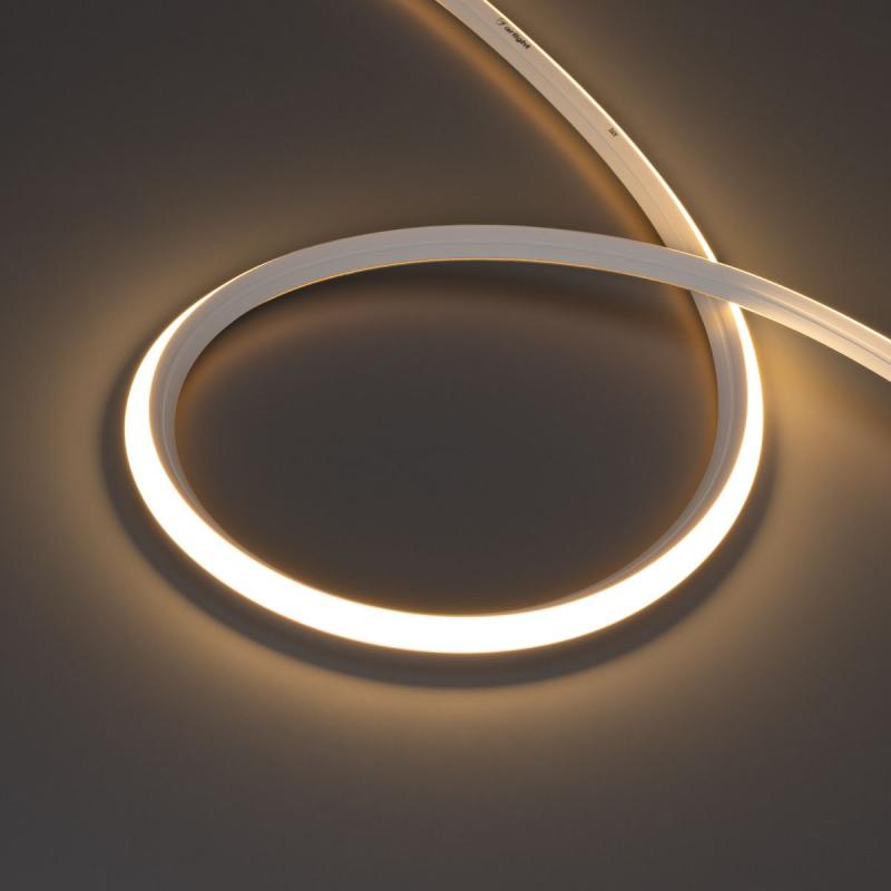 Светодиодная лента герметичная Arlight MOONLIGHT-3D-X544-10x10mm 24V Warm3000 (8 W/m, IP67, 5m, wire x1) (Вывод боковой) 055190