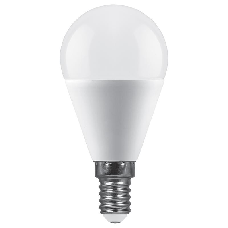 Лампа светодиодная Feron LB-990 шар матовый E14 15W 175-265V 4000K 52079
