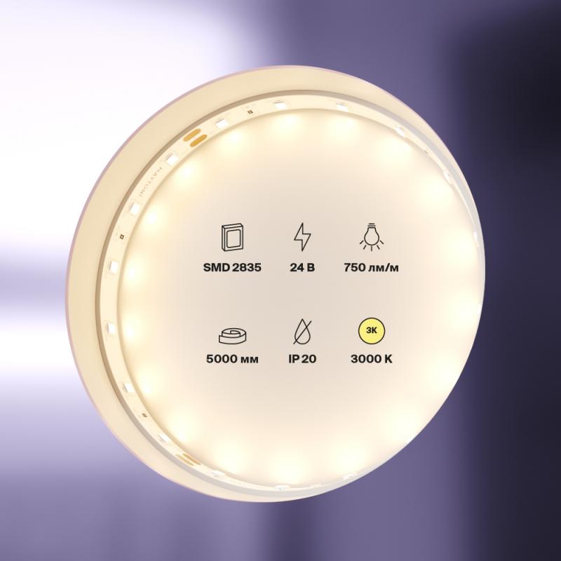 Светодиодная лента Maytoni Technical Led strip 24В 2835 7,2Вт/м 3000K 5м IP20 20013