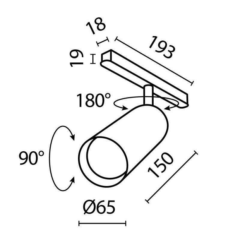 Трековый магнитный светильник Maytoni Focus Led TR032-2-20W2.7K-M-B